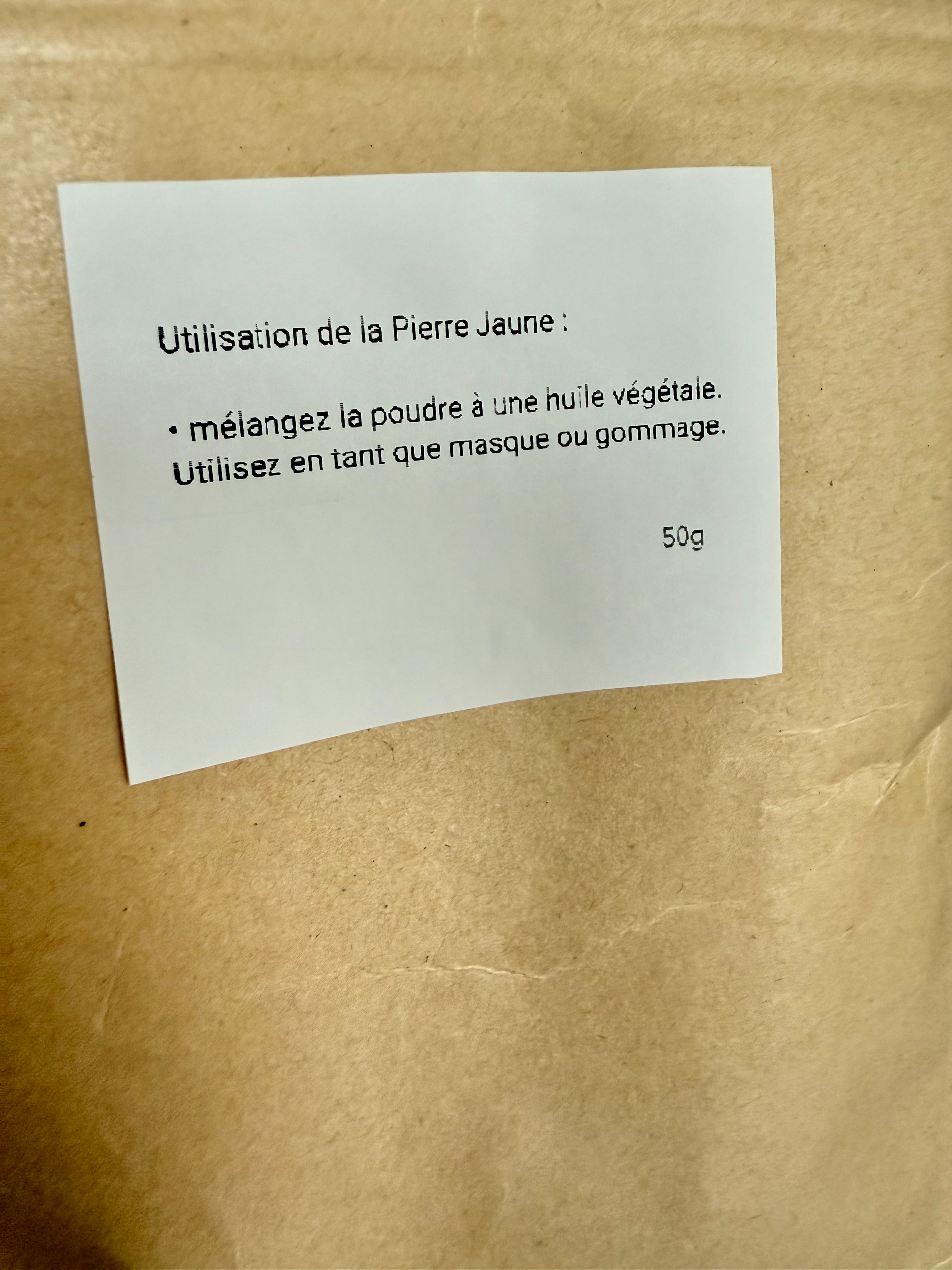 Pierre jaune 100% naturel - origine Cameroun 50g