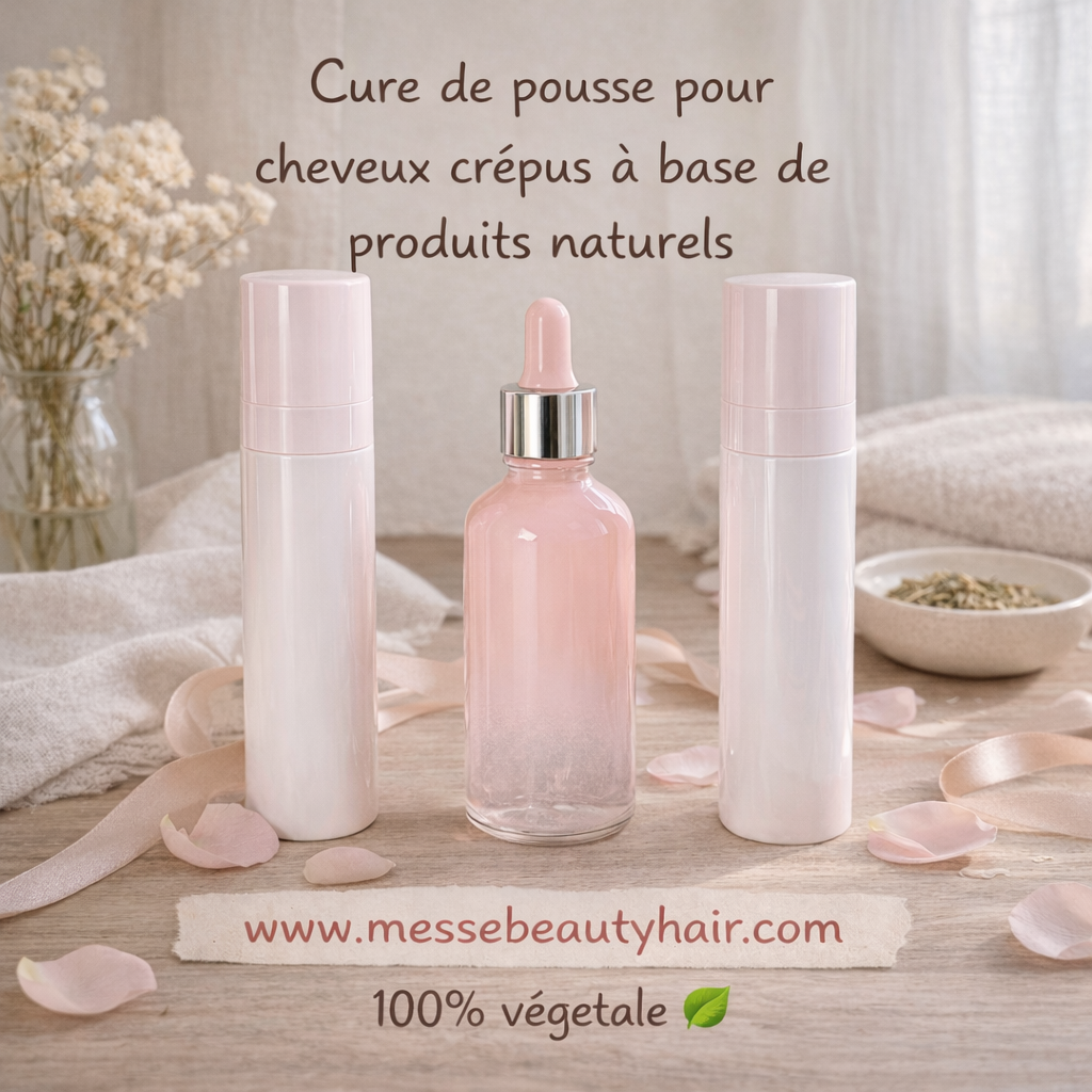 🌿 Cure de pousse pour cheveux crépus – 100% végétale 🌿