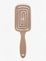Brosse démêlante flexible beige, côté picots