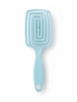 Brosse démêlante flexible bleu ciel, dos ajouré