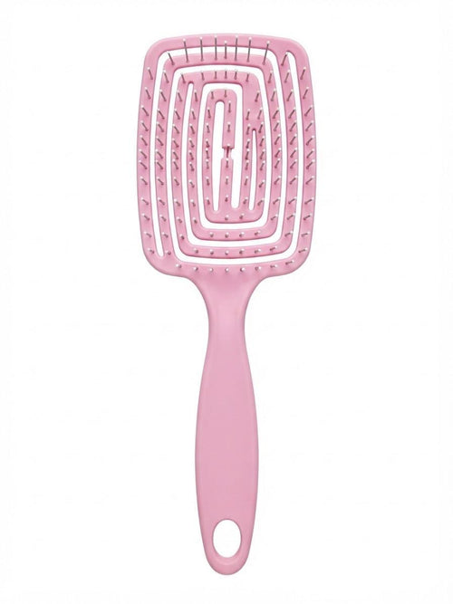 Brosse démêlante flexible rose, côté picots