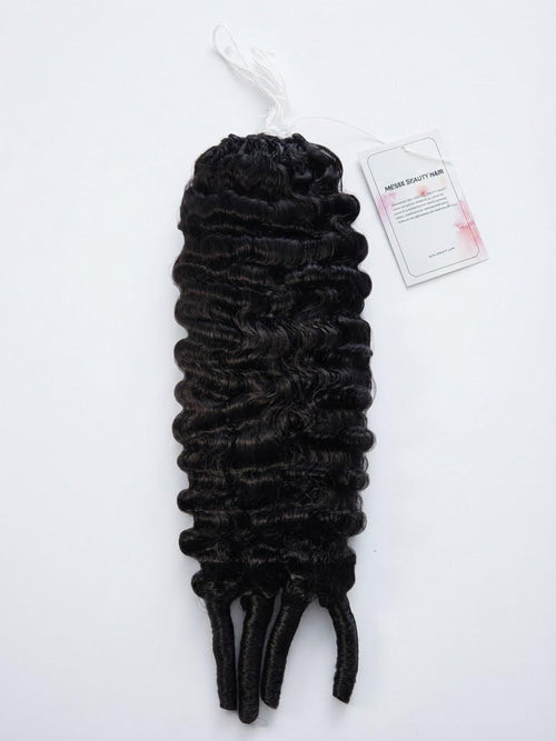 Mèche complète burmese curly 22 pouces en cheveux naturels, étiquette Messe Beauty Hair