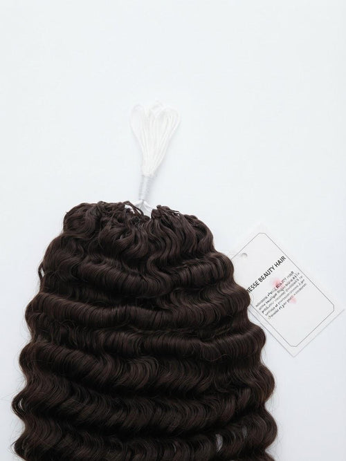 Mèches crochet 100% Human Hair – Burmese Curly spiralé 22 pouces, 100 g — verso