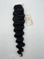 Mèche complète loose deep 20 pouces en cheveux naturels, étiquette Messe Beauty Hair