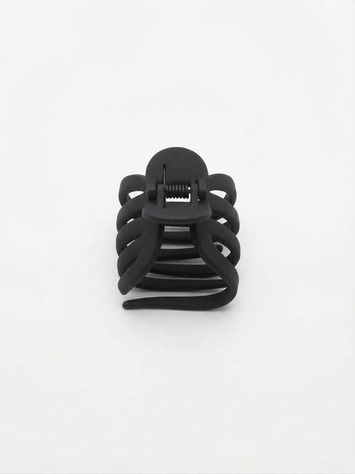 Petite pince à cheveux crabe noire – finition mate — verso