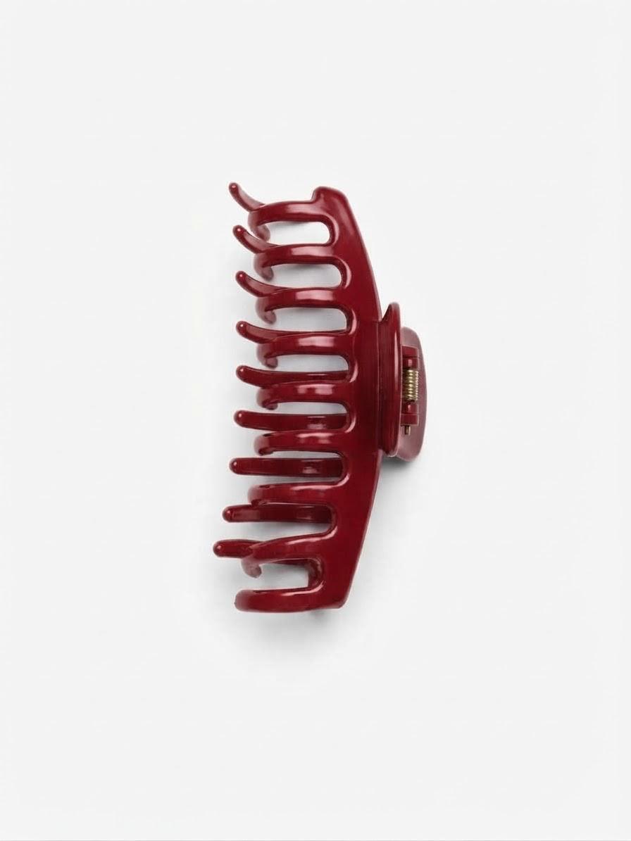 Pince à cheveux crabe bordeaux